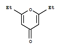 Structure of 4H-Pyran-4-one,2,6-diethyl-
