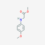 Structure of Glycine, N-(4-methoxyphenyl)-, methyl ester