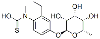 Structure of [[2-ethyl-4-[(2S,3R,4R,5S,6S)-3,4,5-trihydroxy-6-methyl-oxan-2-yl]oxy- phenyl]methylamino]methanethioic acid