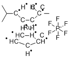 Structure of CYCLOPENTADIENYL(P-CYMENE)RUTHENIUM (II) HEXAFLUOROPHOSPHATE, MIN. 98