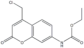 Structure of Carbamic acid, [4-(chloromethyl)-2-oxo-2H-1-benzopyran-7-yl]-, ethylester