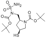 Structure of (2s,4s)-1-t-butoxycarbonyl-2-(N-T-butoxycarbonyl-N-sulfamoylamino)methyl-4-mercapto-pyrrolidine