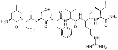 Structure of H-LEU-SER-SER-PHE-VAL-ARG-ILE-NH2