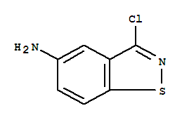 Structure of 1,2-benzisothiazol-5-amine, 3-chloro-