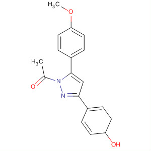 Structure of 1H-Pyrazole,1-acetyl-4,5-dihydro-3-(4-hydroxyphenyl)-5-(4-methoxyphenyl)-