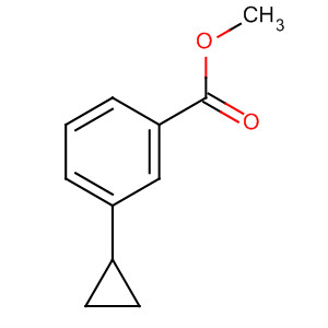 Structure of Benzoic acid, 3-cyclopropyl-, methyl ester