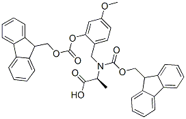 Structure of FMOC-(FMOCHMB)ALA-OH