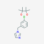 1-(3-(4,4,5,5-四甲基-1,3,2-二氧硼杂环戊烷-2-基)苄基)-1H-咪唑结构式