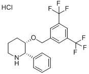 Structure of 3-([3,5-BIS(TRIFLUOROMETHYL)PHENYL]METHOXY)-2-PHENYL-PIPERIDINE HYDROCHLORIDE