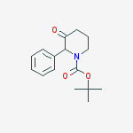 Structure of tert-butyl 3-oxo-2-phenylpiperidine-1-carboxylate