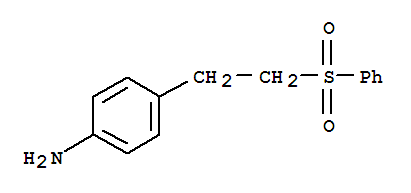 Structure of Benzenamine, 4-[2-(phenylsulfonyl)ethyl]-