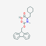 (S)-2-((((9H-Fluoren-9-yl)methoxy)carbonyl)(methyl)amino)-3-cyclohexylpropanoic acid结构式