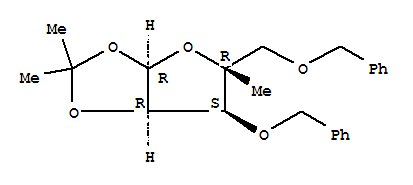 Structure of 3,5-di-O-benzyl-1,2-isopropylidene-4C-methylribofuranose
