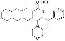 Structure of D,L-THREO-1-PHENYL-2-HEXADECANOYLAMINO-3-MORPHOLINO-1-PROPANOL HCL