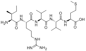 Structure of H-ILE-ARG-VAL-VAL-MET-OH
