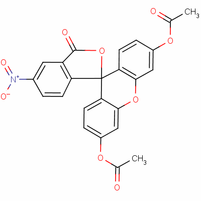 Structure of 5-Nitrofluorescein diacetate