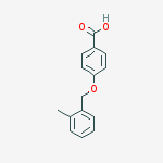 Structure of Benzoic acid, 4-[(2-methylphenyl)methoxy]-