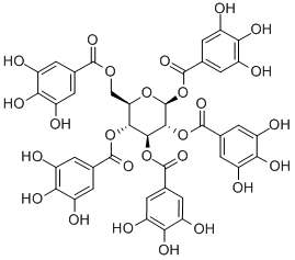 Structure of 1,2,3,4,6-PENTA-O-GALLOYL-BETA-D-GLUCOPYRANOSE
