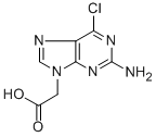 Structure of 2-AMINO-6-CHLORO-9H-PURINE-9-ACETIC ACID
