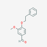 Structure of Benzaldehyde, 3-methoxy-4-(2-phenylethoxy)-