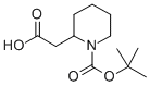 1-叔丁氧羰基-2-哌啶乙酸结构式