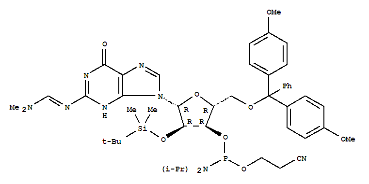 Structure of RNA "G" phosphoramidite