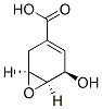 Structure of 7-Oxabicyclo[4.1.0]hept-3-ene-3-carboxylicacid, 5-hydroxy-, (1S,5R,6R)-