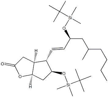 Structure of 2H-Cyclopenta[b]furan-2-one, 5-[[(1,1-diMethylethyl)diMethylsilyl]oxy]-4-[3-[[(1,1-diMethylethyl)diMethyl silyl]oxy]-5-Methyl-1-nonenyl]hexahydro-, [3aa,4a(1E,3S*,5S*),5b,6aa]-