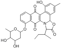 Structure of jadomycin B