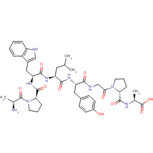 L-Alanine, L-alanyl-L-prolyl-L-tryptophyl-L-leucyl-L-tyrosylglycyl-L-prolyl-结构式