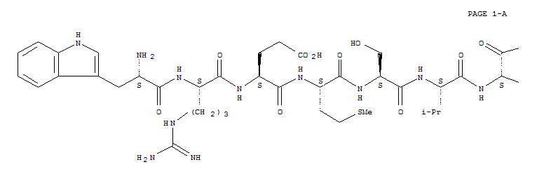 Structure of H-tryptophyl-arginyl-glutamyl-methionyl-seryl-valyl-tryptophylamide