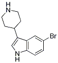 4-(5-溴-3-吲哚基)哌啶结构式