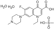 Structure of 1-ETHYL-6-FLUORO-7-(4-METHYLPIPERAZIN-1-YL)-4-OXO-QUINOLINE-3-CARBOXYLIC ACID