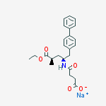 Structure of Sodium;4-[[(2s,4r)-5-ethoxy-4-methyl-5-oxo-1-(4-phenylphenyl)pentan-2-yl]amino]-4-oxobutanoate