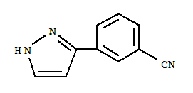 3-(3-Pyrazolyl)benzonitrile结构式