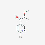 6-bromo-n-methoxy-n-methylpyridine-3-carboxamide结构式