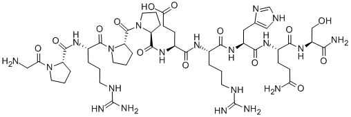 Structure of H-GLY-PRO-ARG-PRO-PRO-GLU-ARG-HIS-GLN-SER-NH2