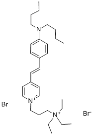 Structure of N-(3-TRIETHYLAMMONIUMPROPYL)-4-(4-(DIBUTYLAMINO)STYRYL)PYRIDINIUM DIBROMIDE