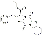Structure of Trandolapril Related Compound D (25 mg) ((S)-ethyl 2-[(3S, 5aS, 9aR, 10aS)-3-methyl-1,4-dioxodecahydropyrazino[1,2-a]indol-2(1H)-yl]-4-phenylbutanoate)