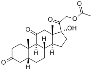 Structure of 17-alpha,21-dihydroxy-5-beta-pregnane-3,11,20-trione 21-acetate