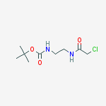 Structure of Carbamic acid, N-[2-[(2-chloroacetyl)amino]ethyl]-, 1,1-dimethylethyl ester