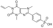 1-ALLYL-3,7-DIMETHYL-8-P-SULFOPHENYLXANTHINE, SODIUM SALT结构式