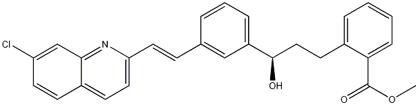 Structure of 2-[3-(R)-[3-(2-(7-Chloro-2-quinolinyl)ethenyl)phenyl]-3-hydroxypropyl]benzoic Acid Methyl Ester