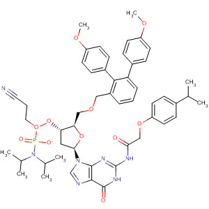 Structure of Guanosine,5'-O-[bis(4-methoxyphenyl)phenylmethyl]-2'-deoxy-N-[[4-(1-methylethyl)phenoxy]acetyl]-, 3'-[2-cyanoethyl bis(1-methylethyl)phosphoramidite]