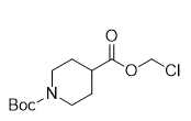 N-Boc-4-哌啶甲酸氯甲酯结构式