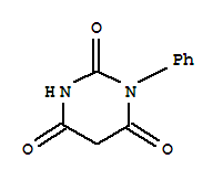 Structure of 2,4,6(1H,3H,5H)-pyrimidinetrione, 1-phenyl-