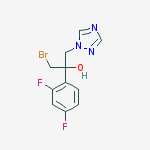 Structure of 1-bromo-2-(2,4-difluorophenyl)-3-(1,2,4-triazol-1-yl)propan-2-ol