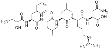Structure of DL-ISOSER-PHE-LEU-LEU-ARG-ASN