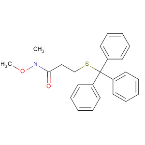 Propanamide, N-methoxy-N-methyl-3-[(triphenylmethyl)thio]-结构式