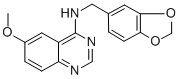 Structure of 4-[[3',4'-(METHYLENEDIOXY)BENZYL]AMINO]-6-METHOXYQUINAZOLINE